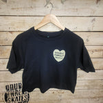 Queen of Skates Cropped Black T-Shirt