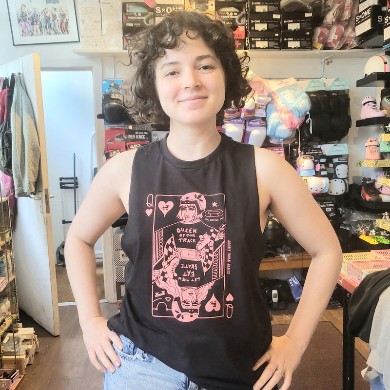 Queen of Skates High Neck Muscle Tanks